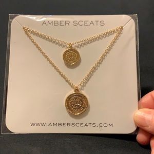 Ambersceats Double Coin Necklace